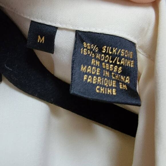 Donna Karan Signature Zip front Silk blend Jacket Size M - Picture 5 of 9